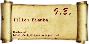 Illich Bianka névjegykártya