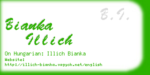 bianka illich business card